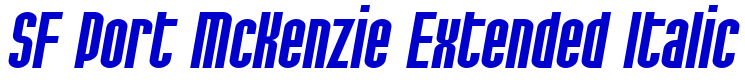 SF Port McKenzie Extended Italic шрифт